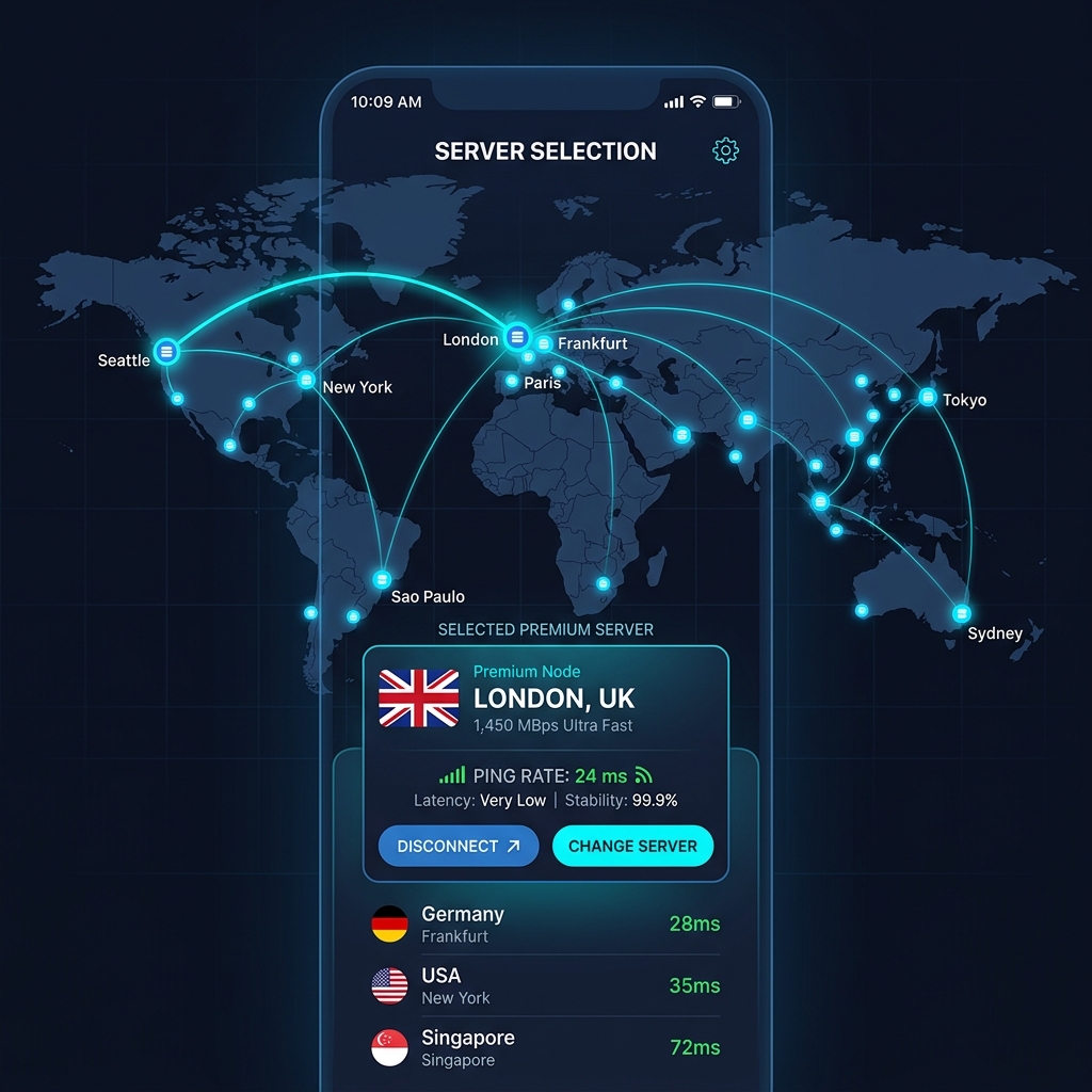Server Location Map